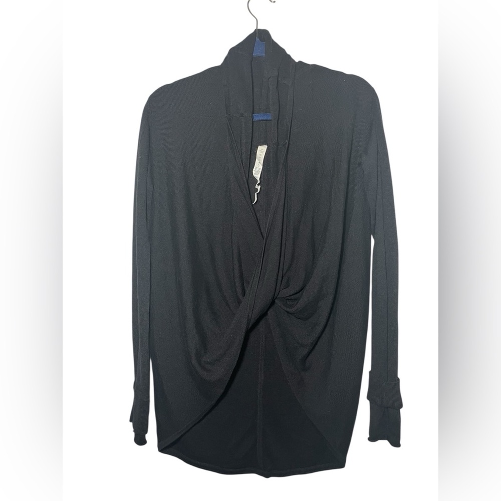 Lululemon wrap cow neck Black Knit Sweater‎  Sz 6